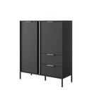 Lars Highboard Cabinet 103cm in Anthracite