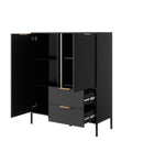 Lars Highboard Cabinet 103cm in Anthracite