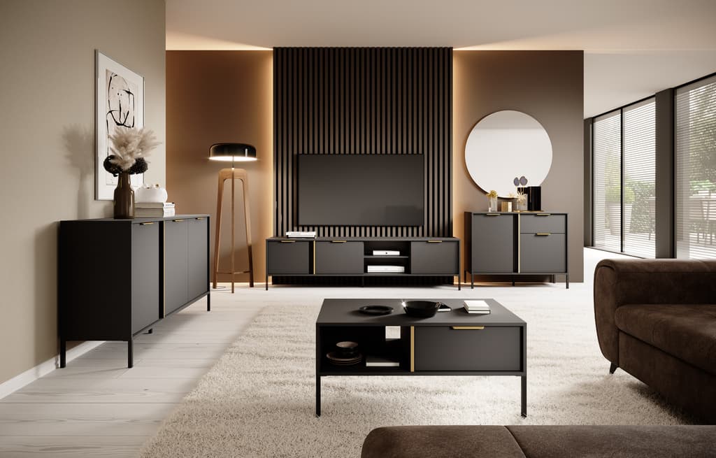 Lars Sideboard Cabinet 153cm in Anthracite