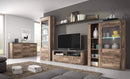 Larona 05 Tall Display Cabinet in Oak Satin