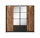 Milton Hinged Door Wardrobe 223cm in Oak Chestnut