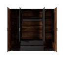 Milton Hinged Door Wardrobe 223cm in Oak Chestnut