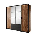 Milton Hinged Door Wardrobe 223cm in Oak Chestnut