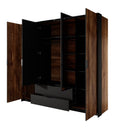 Milton Hinged Door Wardrobe 223cm in Oak Chestnut