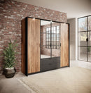 Milton Hinged Door Wardrobe 223cm in Oak Chestnut