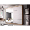 Multi 35 Sliding Mirror Door Wardrobe 233cm in Oak Sonoma