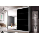 Multi 31 Sliding Mirror Door Wardrobe 203cm in White Matt