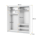 Maxi MX-04 Sliding Door Wardrobe 200cm in White
