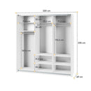 Maxi MX-05 Sliding Door Wardrobe 220cm in White