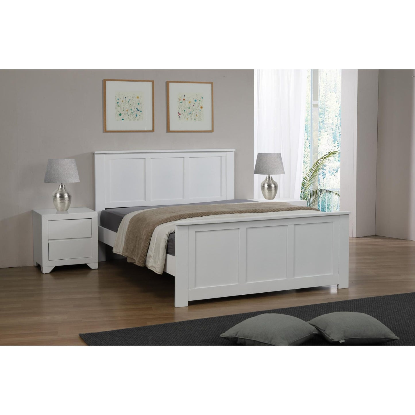 Mali Double Bed - White