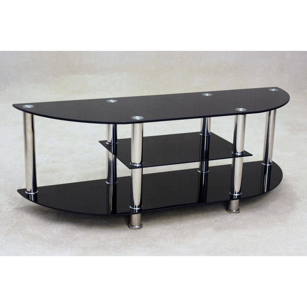 Metro TV Unit – Chrome & Black Design