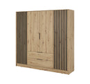 Nelly Hinged Door Wardrobe 206cm in Oak Artisan