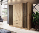 Nelly Hinged Door Wardrobe 206cm in Oak Artisan