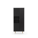 Nubia Tall Cabinet 80cm in Black