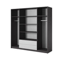 Sega Hinged Door Wardrobe 200cm in White