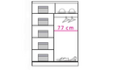 Dome DO3 Sliding Door Wardrobe in Oak Sonoma 150cm