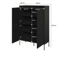 Trend TR-03 Highboard Cabinet 98cm in Black Matt