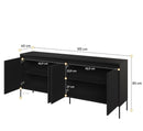 Trend TR-04 Sideboard Cabinet 193cm in Black Matt