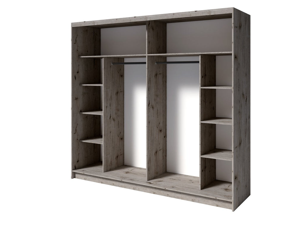 Togo 12 Sliding Door Wardrobe 230cm in Oak Wellington