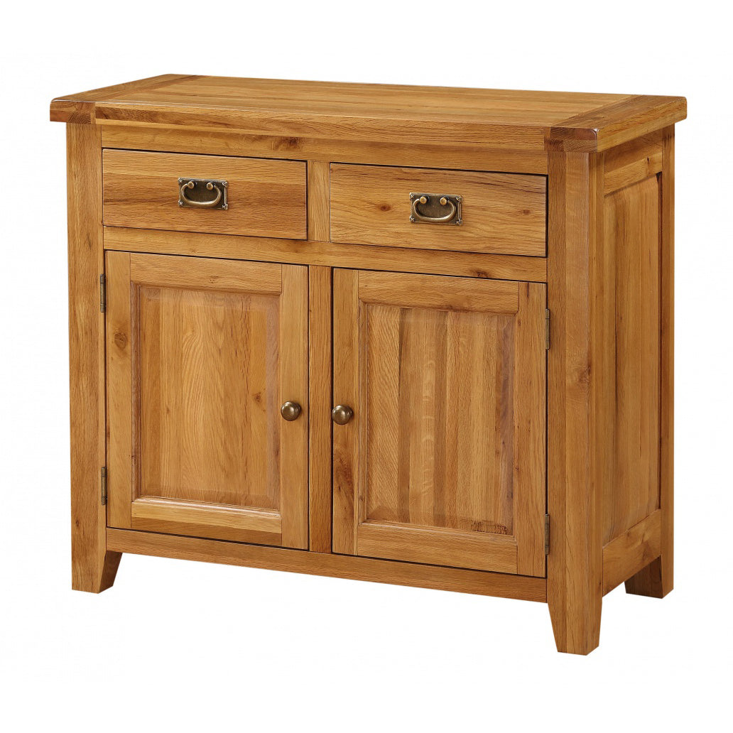 Acorn Solid Oak Sideboard - Small 2 Doors & 2 Drawers (1000W x 450D x 860H)