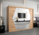 Boliwia Sliding Door Wardrobe 250cm in Oak Artisan