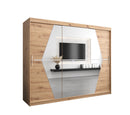 Boliwia Sliding Door Wardrobe 250cm in Oak Artisan