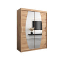 Elypse Sliding Door Wardrobe 150cm in Oak Artisan