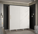 Mora Sliding Door Wardrobe 180cm in White