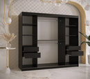 Kair II Sliding Door Wardrobe 200cm in Black