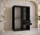 Kair I Sliding Door Wardrobe 120cm in Black