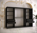 Kair I Sliding Door Wardrobe 250cm in Black