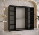 Kair II Sliding Door Wardrobe 200cm in Black