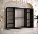 Kair I Sliding Door Wardrobe 250cm in Black