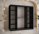 Kair I Sliding Door Wardrobe 180cm in Black
