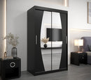 Elypse Sliding Door Wardrobe 120cm in Black