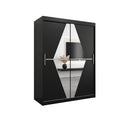Boliwia Sliding Door Wardrobe 150cm in Black