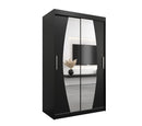 Elypse Sliding Door Wardrobe 120cm in Black