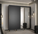 Tromso II Sliding Door Wardrobe 200cm in Black