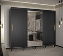 Mora II Sliding Door Wardrobe 250cm in Black