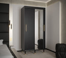 Mora II Sliding Door Wardrobe 100cm in Black