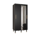 Mora II Sliding Door Wardrobe 100cm in Black