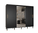 Mora II Sliding Door Wardrobe 250cm in Black