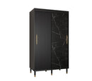 Mora Sliding Door Wardrobe 120cm in Black