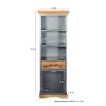 Metropolis Industrial Narrow Bookcase