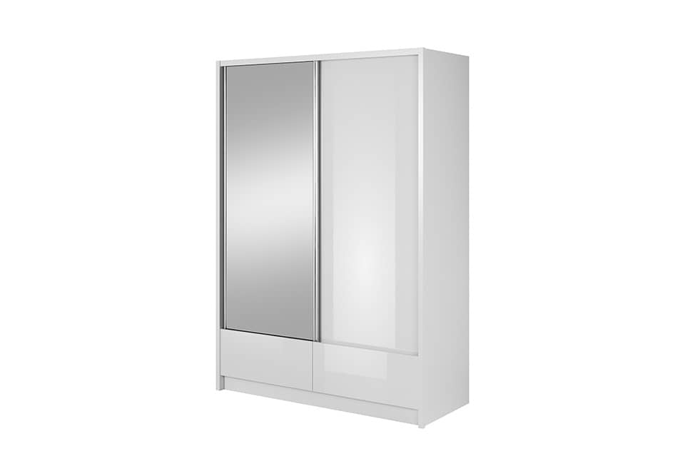 Aria I Sliding Door Wardrobe 154cm in White