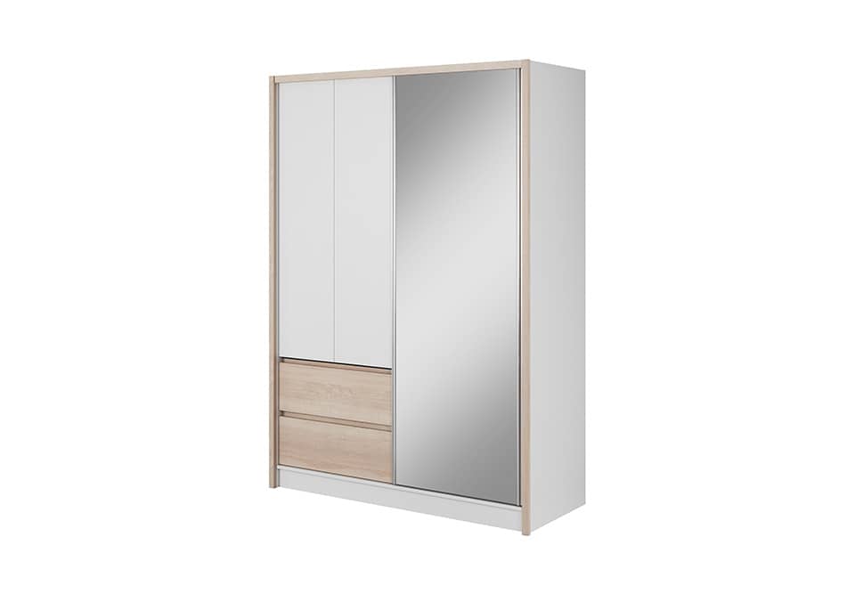 Sara Sliding Door Wardrobe 154cm in Oak Sonoma