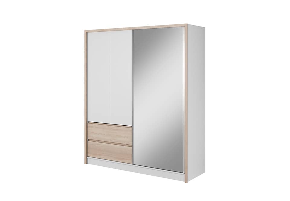 Sara Sliding Door Wardrobe 184cm in Oak Sonoma