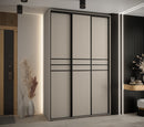 Dakota X Sliding Door Wardrobe 150cm in Cashmere