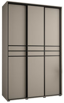 Dakota X Sliding Door Wardrobe 150cm in Cashmere