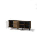 Prestigo Large Sideboard Cabinet 200cm in Oak Walnut